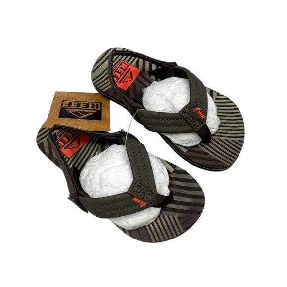 REEF Toddler Ahi Flip Flop Sandals in Brown - Size 9/10 - NWT - Picture 1 of 9
